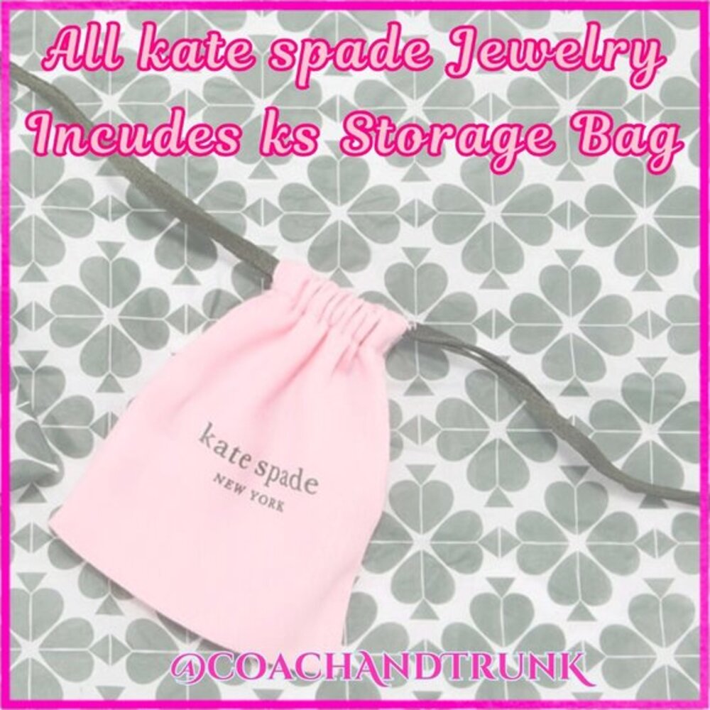 All kate spade Jewelry Includes A Pink & Green kate spade Drawstring Storage Bag